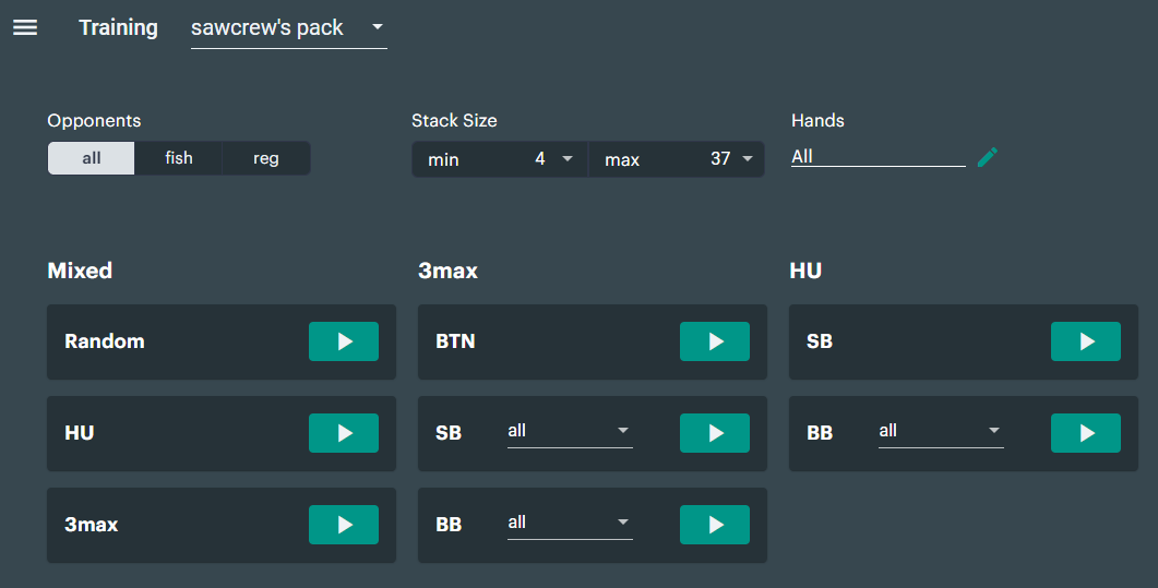 Spin&Go charts from Sawcrew